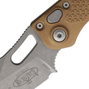 Microtech Auto Stitch S/E Button Lock AP Brown-2